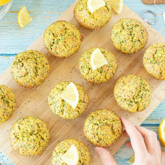 Vegan Lemon Poppy Seed Muffins