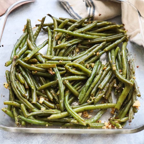 3 Ingredient Garlic Green Beans