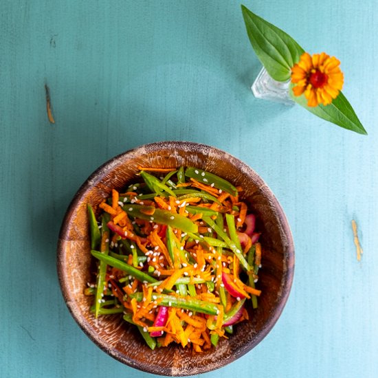 Snow Pea and Carrot Slaw