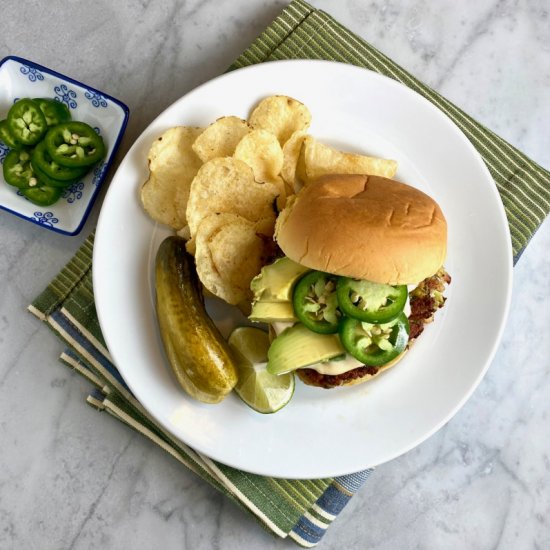 Avocado-Chicken Burgers