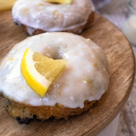 Lemon Blueberry Baked Donuts