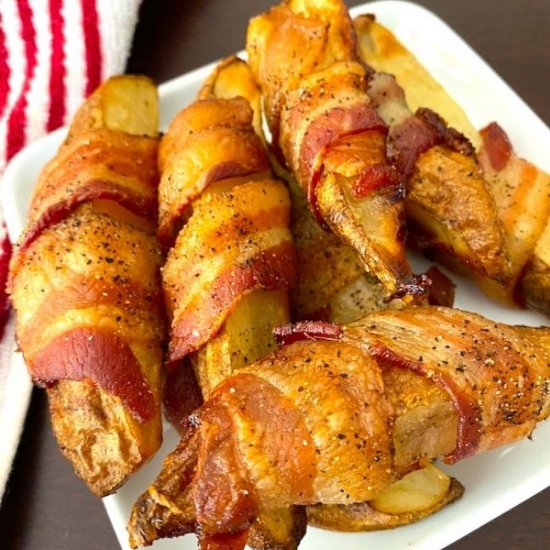 Bacon Wrapped Potato Wedges