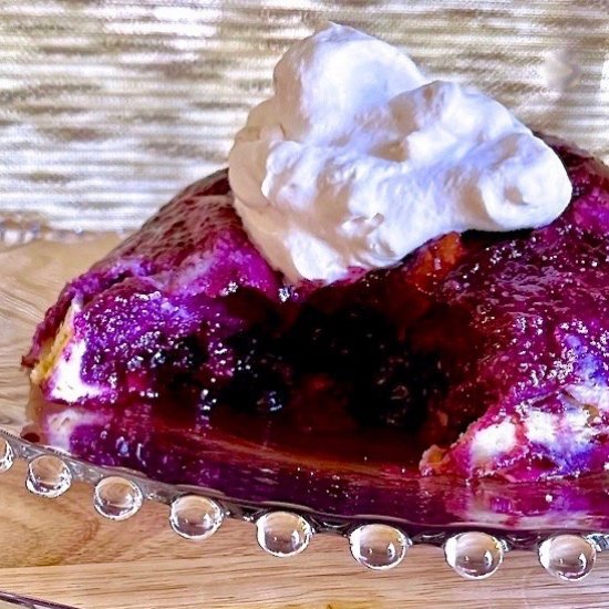 Blueberry Brioche Pudding