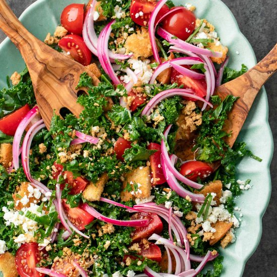 Kale Panzanella Salad