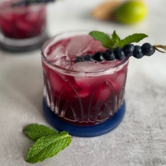 Blueberry Gin and Tonic