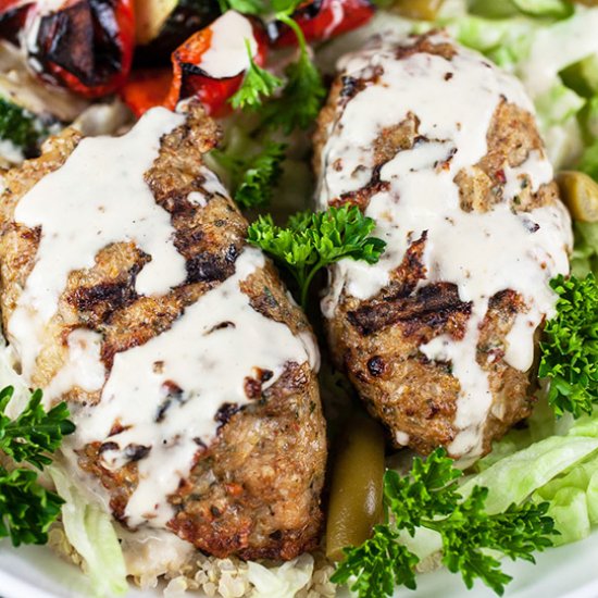 Grilled Chicken Kofta Kebabs