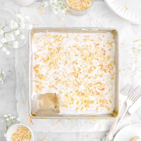 Vegan Coconut Tres Leches Cake