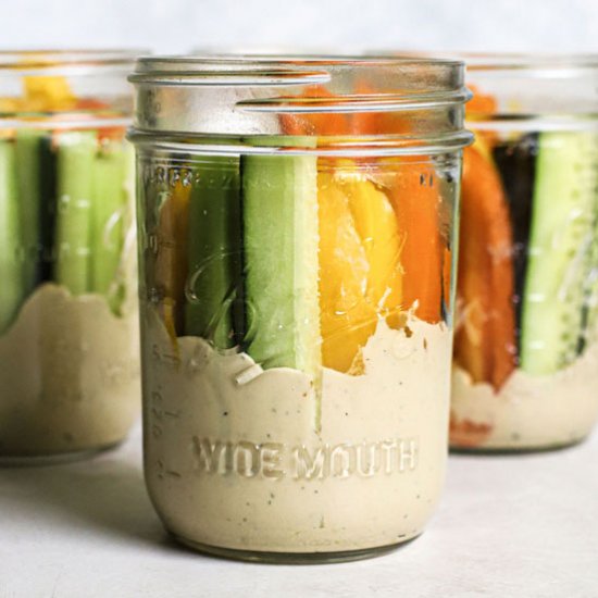 Hummus & Veggie Snack Jars