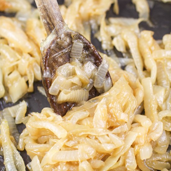 Honey Bourbon Caramelized Onions