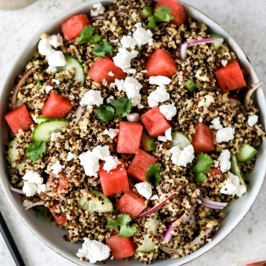 Quinoa Salad with Watermelon & Feta