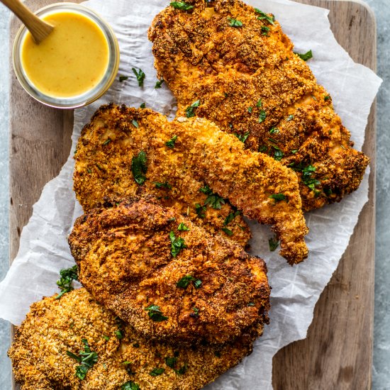 crispy air fryer chicken cutlets