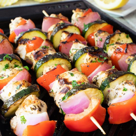 Chicken and Vegetable Kebabs