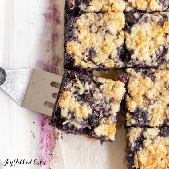 Keto Blueberry Pie Bars