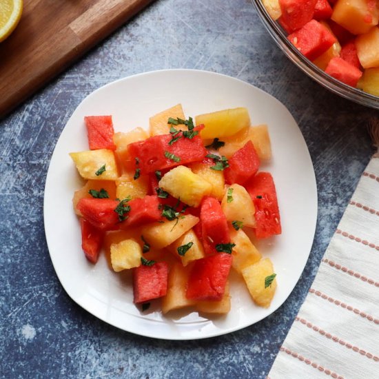 Yellow Crimson Watermelon Salad