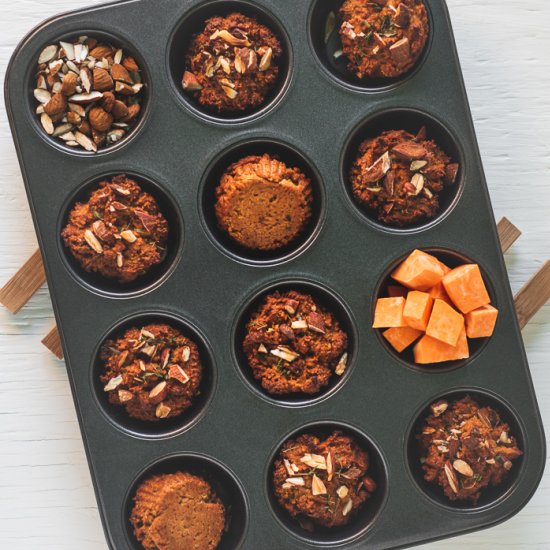 Almond Thyme Sweet Potato Muffins