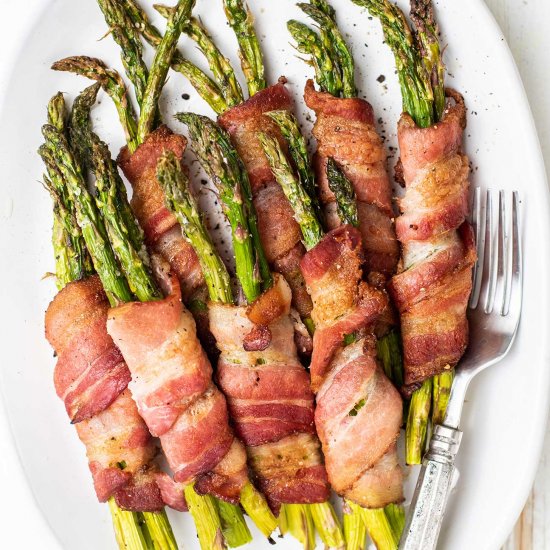 Air Fryer Bacon Wrapped Asparagus