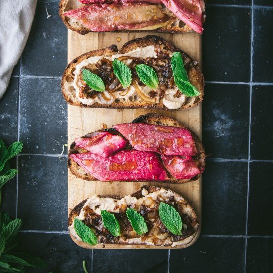 Roasted Rhubarb Grilled Cheese