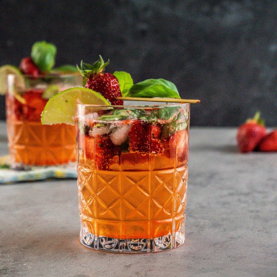 Strawberry Basil Smash Drink