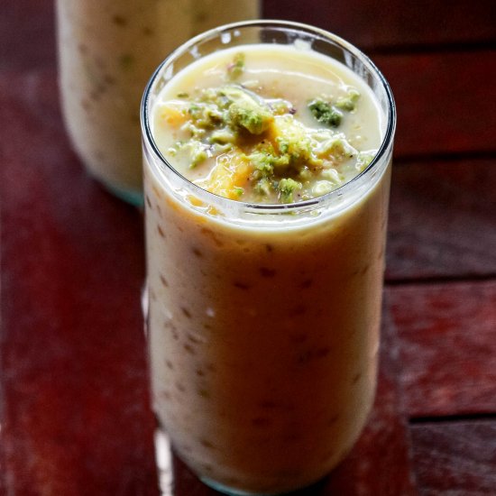 Mango sago pudding