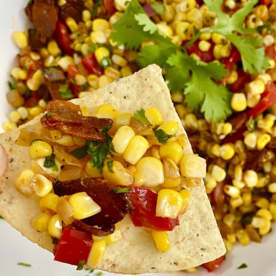 Sauteed Sweet Corn and Bacon Salad