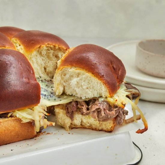 Blue Cheese Steak Sliders