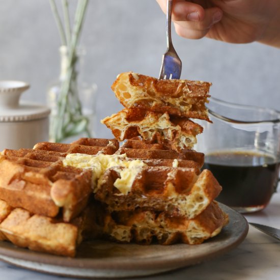 Overnight Sourdough Waffles