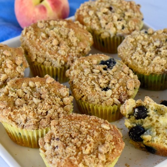 Blueberry Peach Muffins