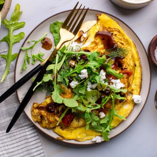 Greek Omelette With Goat Cheese