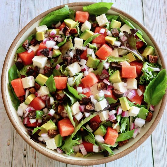 Watermelon Basil Salad