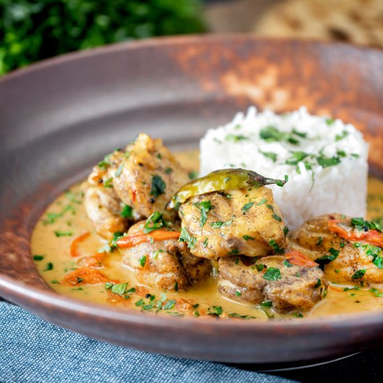 Monkfish Curry with Coconut Milk