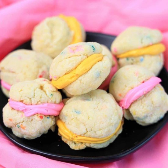 Easy Funfetti Sandwich Cookies