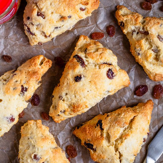 Sourdough Sultana Scones