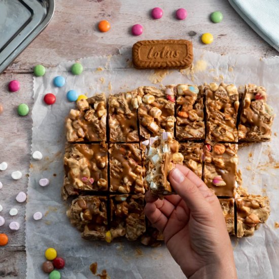 White Chocolate Biscoff Rocky Road