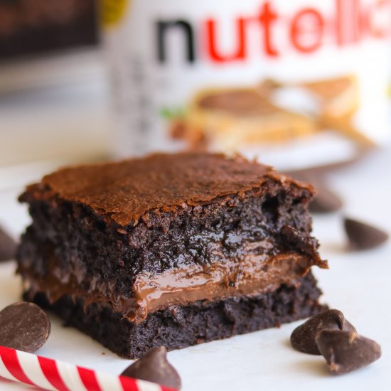 Nutella Stuffed Brownies