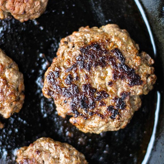 Cast Iron Skillet Burgers