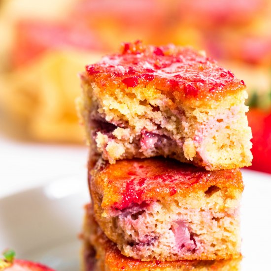 Keto Strawberry Blondies