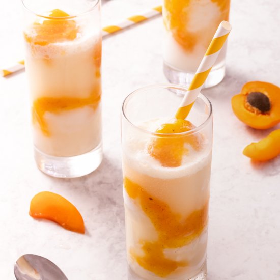 Sparkling Wine Floats with Apricots