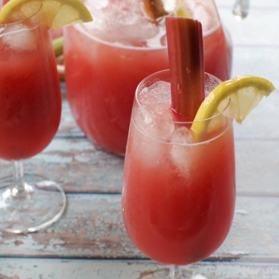 2 Ingredient Rhubarb Lemonade