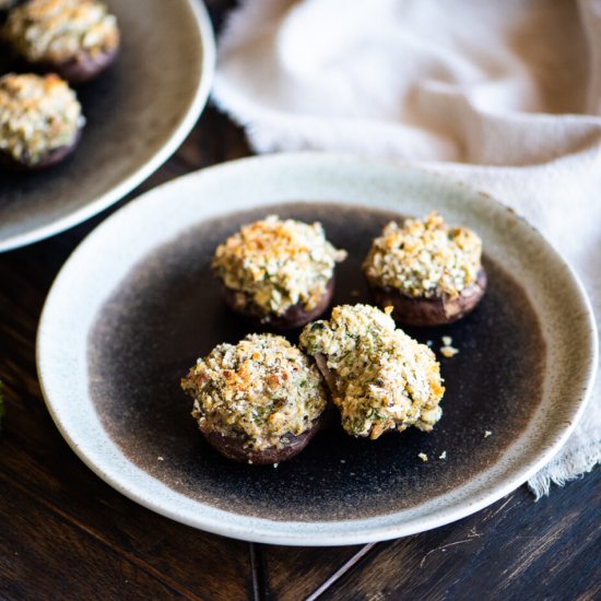 Poblano Pepper Stuffed Mushrooms