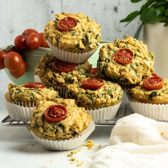 Savoury Spinach Muffins: Vegan