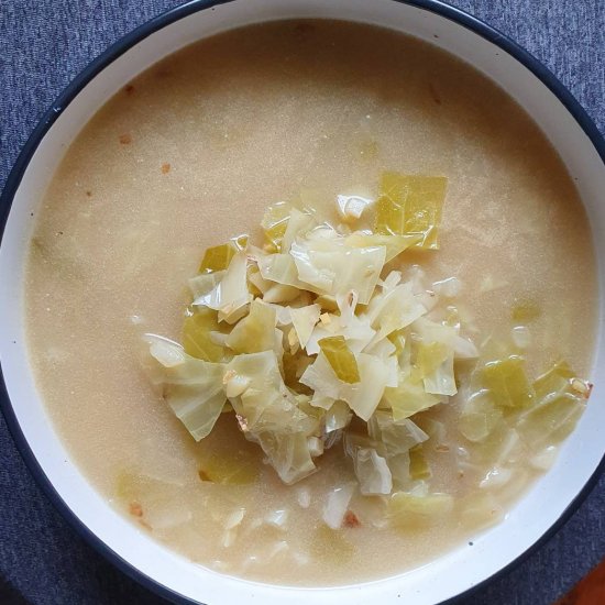 Cabbage coconut soup