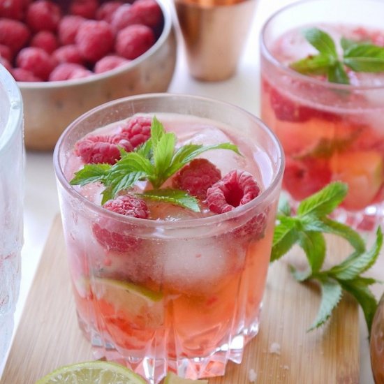 Raspberry Mojito Cocktail