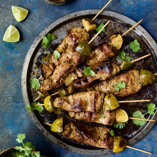 Mojo-Marinated Pork Skewers