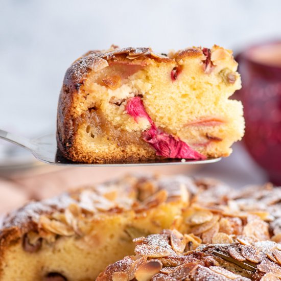 Rhubarb Marzipan Cake