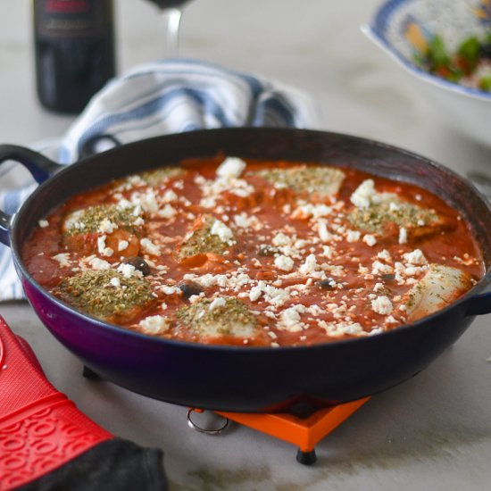 One Pot Braised Cod & Orzo