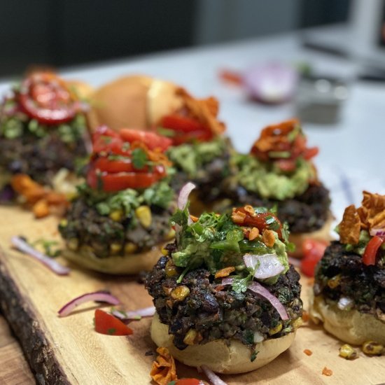 Black Bean Burgers w/Chipotle Mayo