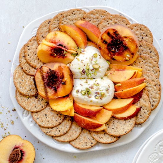 Grilled Peach Burrata Salad