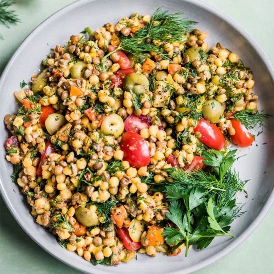 IP Pearl Couscous and Lentil Salad