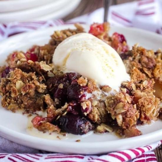 Apple Cherry Crisp