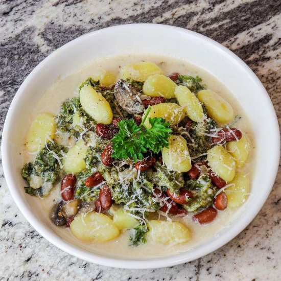 Creamy Kale Gnocchi